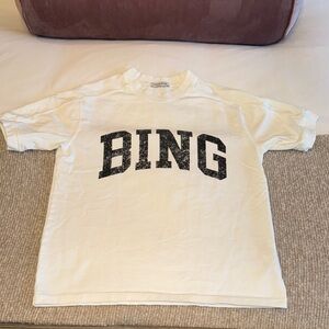 Anine Bing White Tee with Black Print